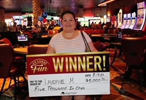 Laverne M. Blackjack Tournament Winner