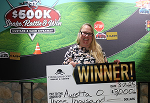 Auretta O. Shake Rattle Win Giveaway Winner