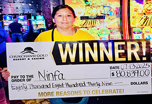 Ninfa jackpot Winner